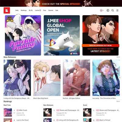 Korean Webtton and Comics Lezhin Shop by PINKBOX