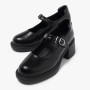 SAERA Black Chunky Platform Mary Jane Shoes. Fast & convenient Korean buying service via pinkbox