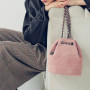 Louis Quatorze Pink Suede Bucket Bag. Fast & easy Korean fashion buying service with pinkbox