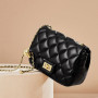 PINKBAG Black Quilted Chain Shoulder Bag. Order authentic Korean bags via pinkbox.