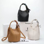PINKBAG Mini Leather Bucket Bag Collection. Order Korean fashion easily with pinkbox.