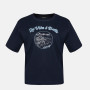 Metrocity Graphic Navy T-Shirt. Explore trending Korean fashion with pinkbox Buying Service.
