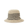 Korean Department Store vacation season collection. Stylish striped raffia bucket hat tailored to KOREAN SHOPPING trends