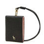 KOREAN SHOPPING black leather card holder proposed by Korean department store via PINKBOX