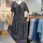 Vintage Floral Pattern Long Dress. Simple & smart Korean shopping experience with pinkbox
