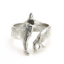 Korean WOLF SILVER RING Art