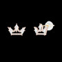Shop Korean Brand rose gold tiara stud earrings. Consolidate multi-brand packages using PINKBOX