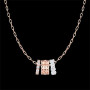 Multi-ring barrel pendant necklace. Discover timeless beauty with easy checkout management by PINKBOX
