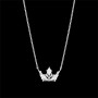 Korean Jewelry tiara outline silver pendant. Modern trendsetting designs via PINKBOX KOREAN SHOPPING SERVICE