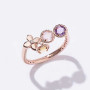 Pastel floral gemstone ring. Easily buy authentic Korean designer accessories with Pinkbox combine