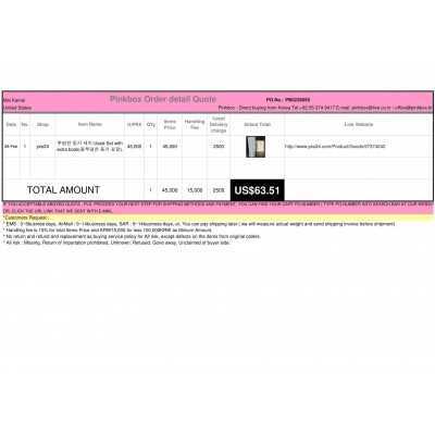 PB0228050 BUYING SERVICE FROM THE FIRST COMPANY PINKBOX